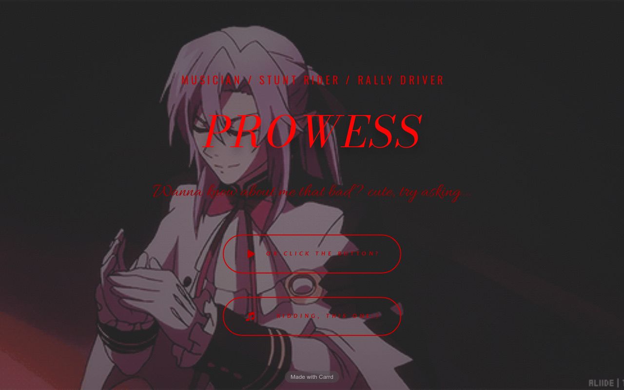 Carrd profile picture for @prowess